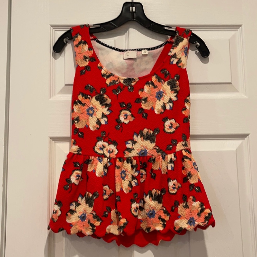 Peplum top from Anthropologie